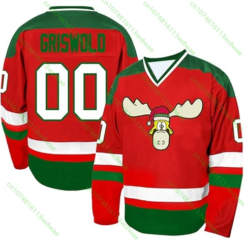 Mens Ice Hockey Jersey Christmas Retro Classic Hockey Breathable Pullover Sweatshirt Christmas Party Festival Gift Cycling Shirt