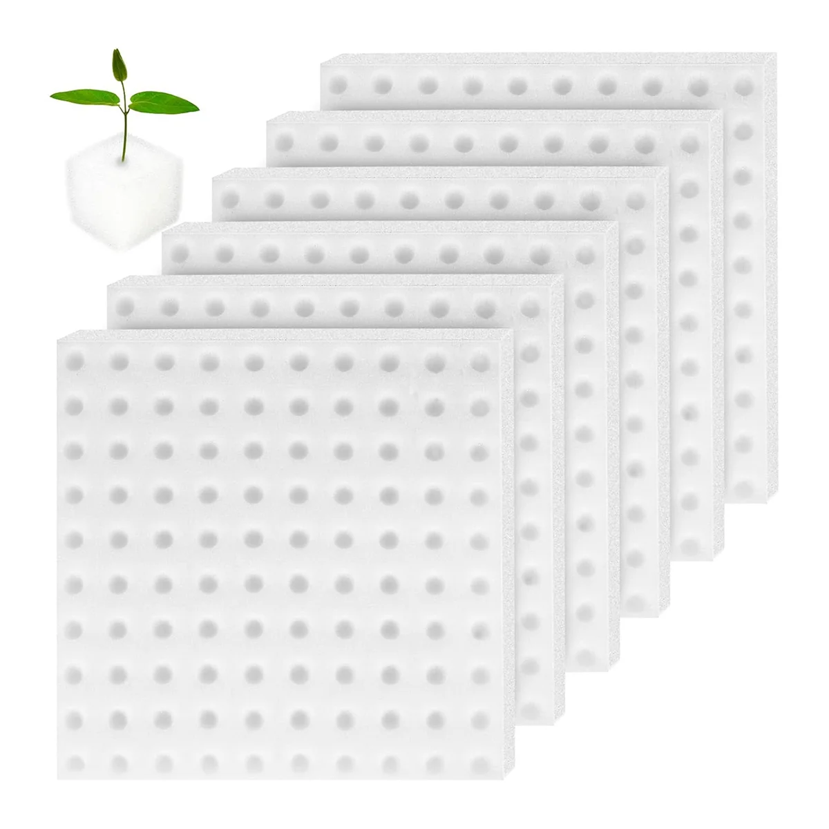 600 Pcs Sponge Squares for Hydroponics, Hydroponic Sponge Planting Tool - Greenhouse Hydroponic Sponge - Square Sponges