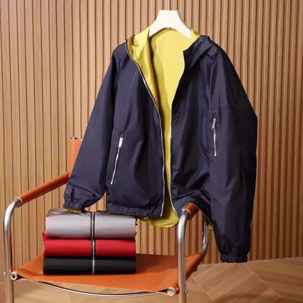 

Двусторонняя носимая повседневная ткань Jaet с капюшоном премиум-класса, итальянская весенняя мужская ткань Crtsmanip на молнии с застежкой-стойкой