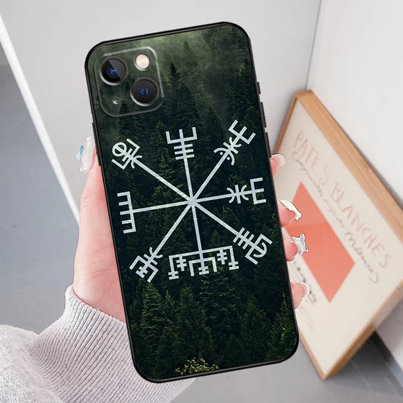 Forest Nordic Runes Case For iPhone 16 15 Pro Max Plus 12 13 Mini 11 14 Pro Max XS X XR SE 2020 2022 Cover