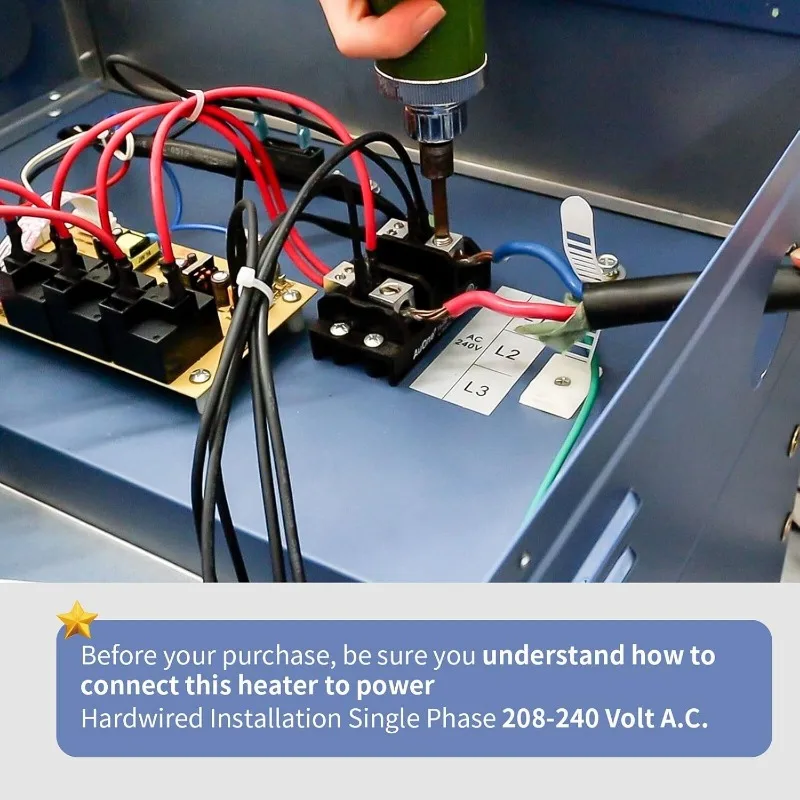 Elektrischer Garagenheizer, 10.000 Watt digitaler Lüfter mit voll funktionsfähiger Fernbedienung, 240-Volt-Festdrahtheizung mit 12-Stunden-Timer