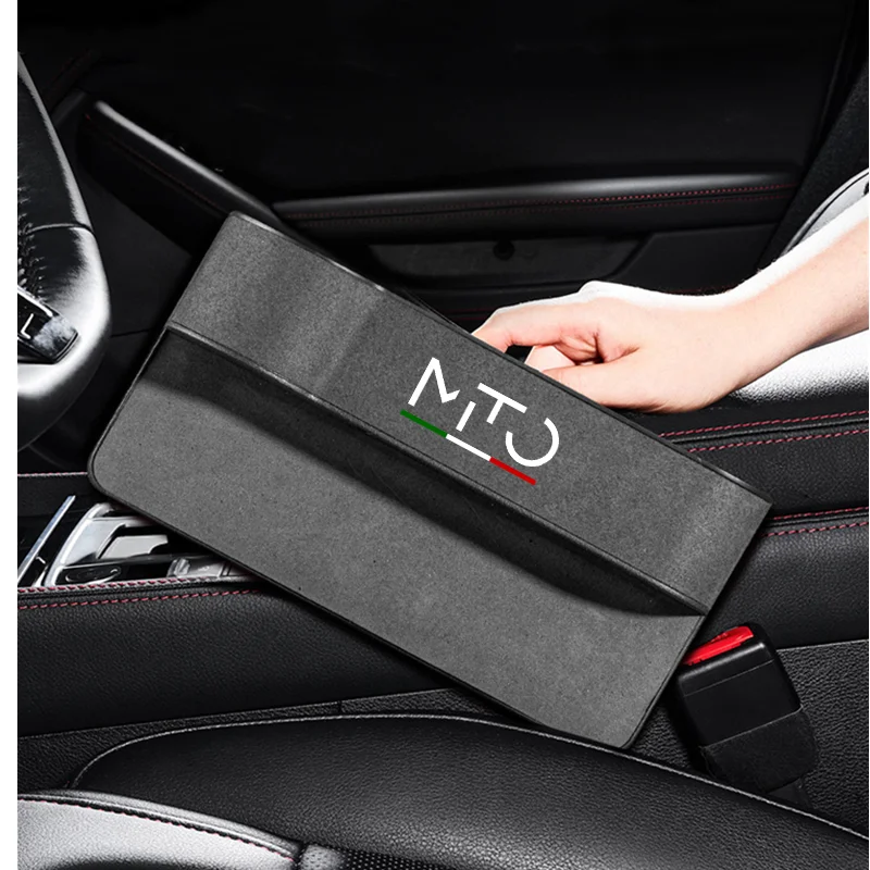 Car Seat Gap Leather Multifunctional Storag Box Auto Seat Side Crevice Storage Box For Alfa Romeo MIto Auto Accessories