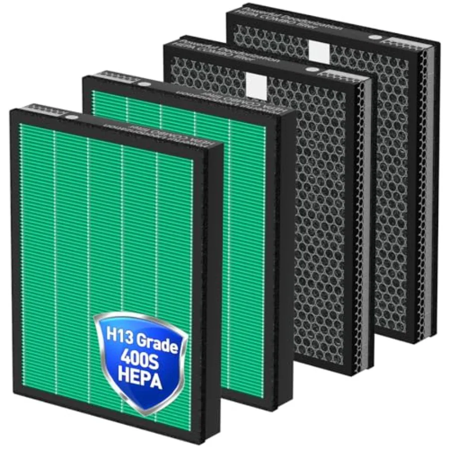 

400/400S Replacement Filter for Coway Airmega Max2 400 400S 400 G 400S(G) Air Puri-Fier 4 Pack Max 2 H13 Green True HEPA and Ac