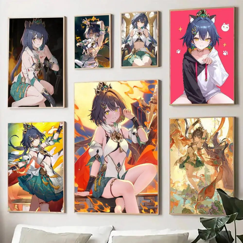 Yunli Anime Game Honkai Star Rail Posters Living Room Bar Cafe Quality Canvas Vintage Style Comics Painting Art Home Wall Decor