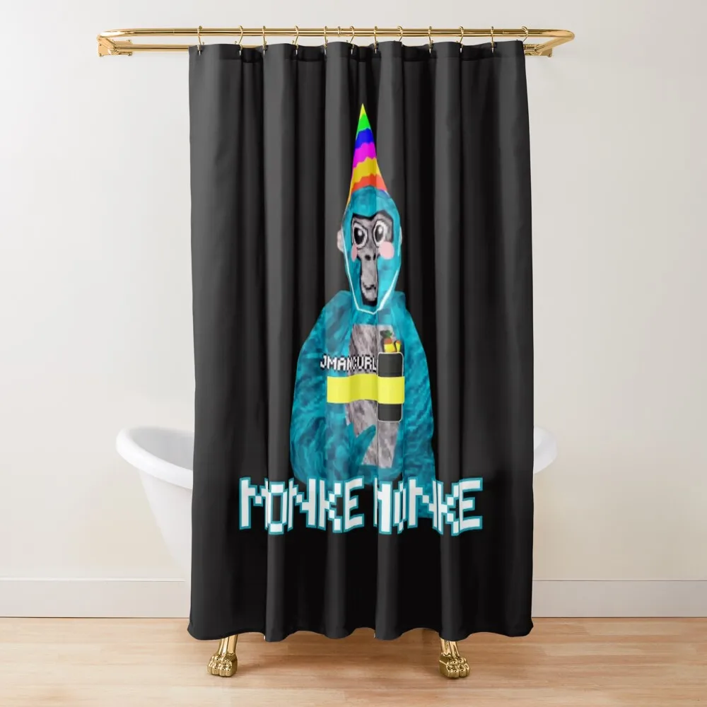 

Gorilla Tag JMANCURLY Monke Monke VR Gamer Shower Curtain Cover Shower For Bathroom Curtain