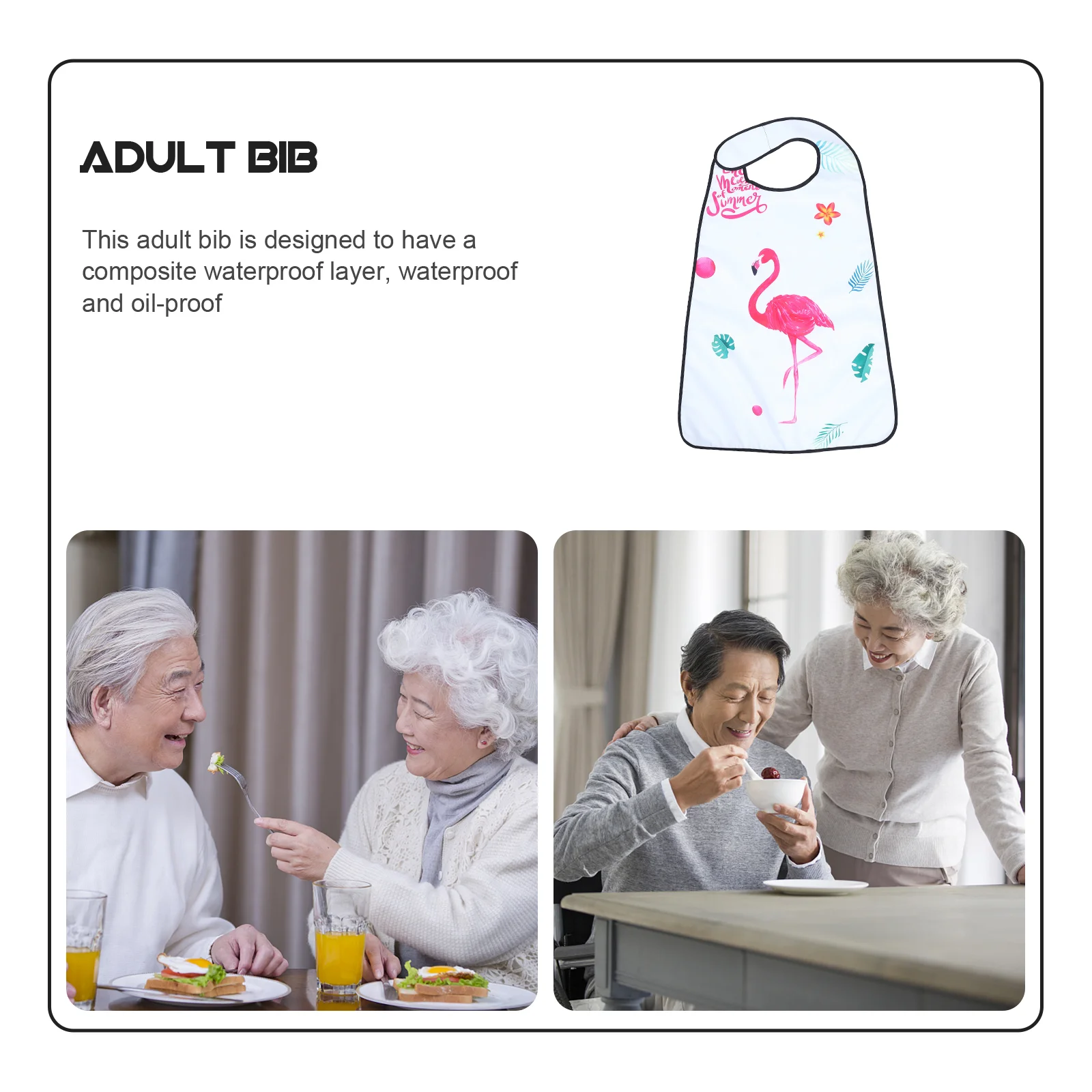 Bibs Adult Apron Mealtime Senior Protector Eating Forbib Cloth Adults Washable Clothes Nursing Patientfeeding Elderly