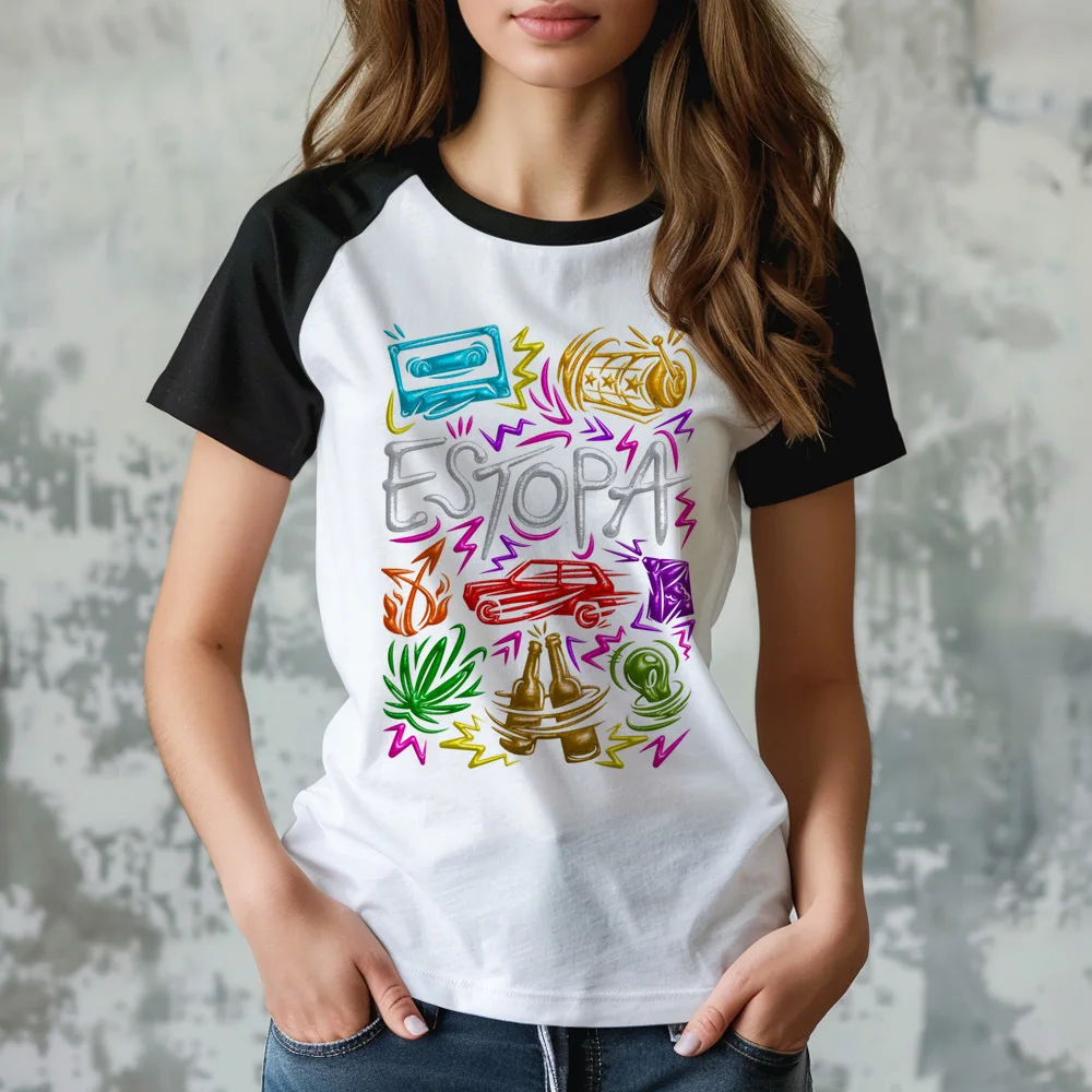 Estopa t-shirts women streetwear comic tshirt girl designer streetwear 2000s clothes