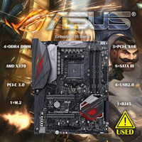 Used ASUS ROG Crosshair VI Hero AM4 AMD X370 SATA 6Gb/s USB 3.1 ATX AMD Motherboard