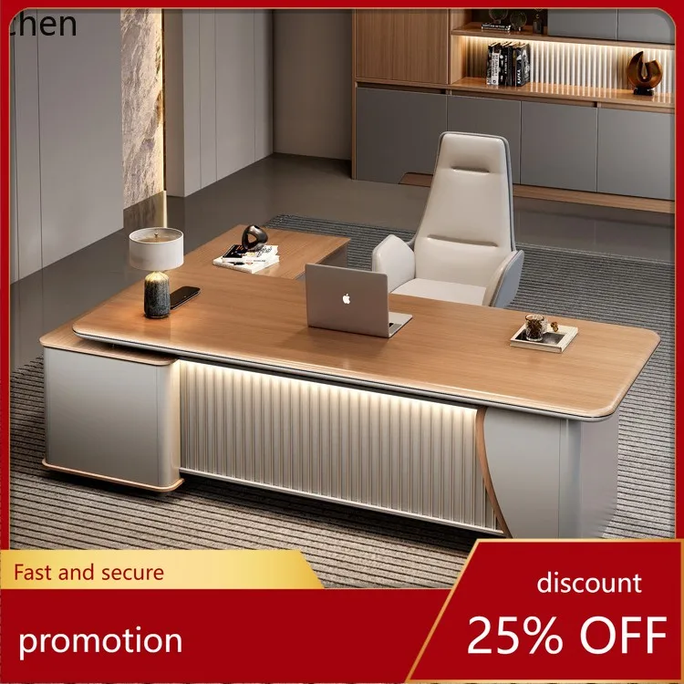 ZML Office Desk Modern Minimalist Office Supervisor Desk Manager Desk and Chair Combination