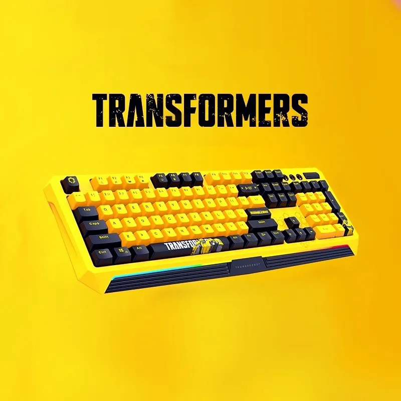 Imagem -06 - Transformadores Bumblebee Gaming Teclado Robô com Fio Rgb Light Interruptores Vermelhos Kg8104 Jogo Mecânico