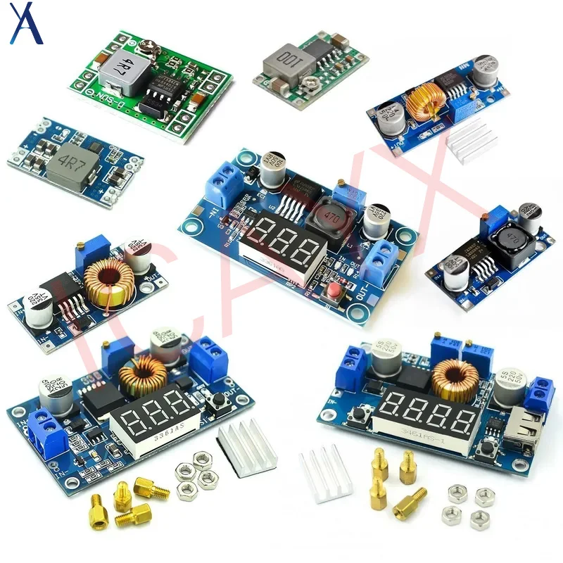 

LM2596S 5A XL4015 XL4005 DC adjustable buck stabilized power supply module board A 5A 75W 24V to 12/5V MP1584EN MINI360 MINI560