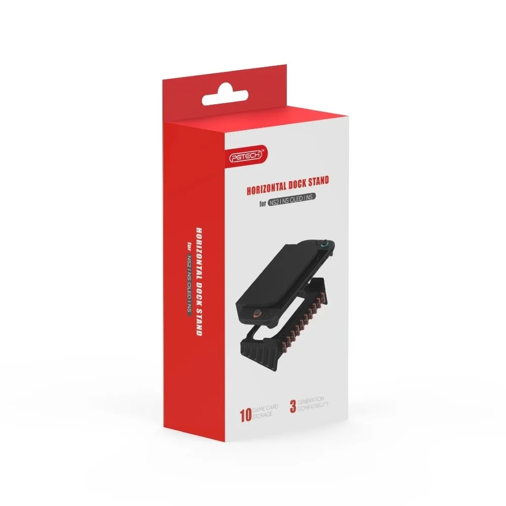 Black Horizontal Stand Protective Stable ABS Storage Rack Console Cooling for Nintendo Switch2/Switch/Switch OLED
