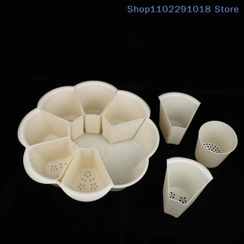practical360° Rotatable Snack Tray with Drain Grid Design Ideal for Kitchen and Fruit Useshousehold