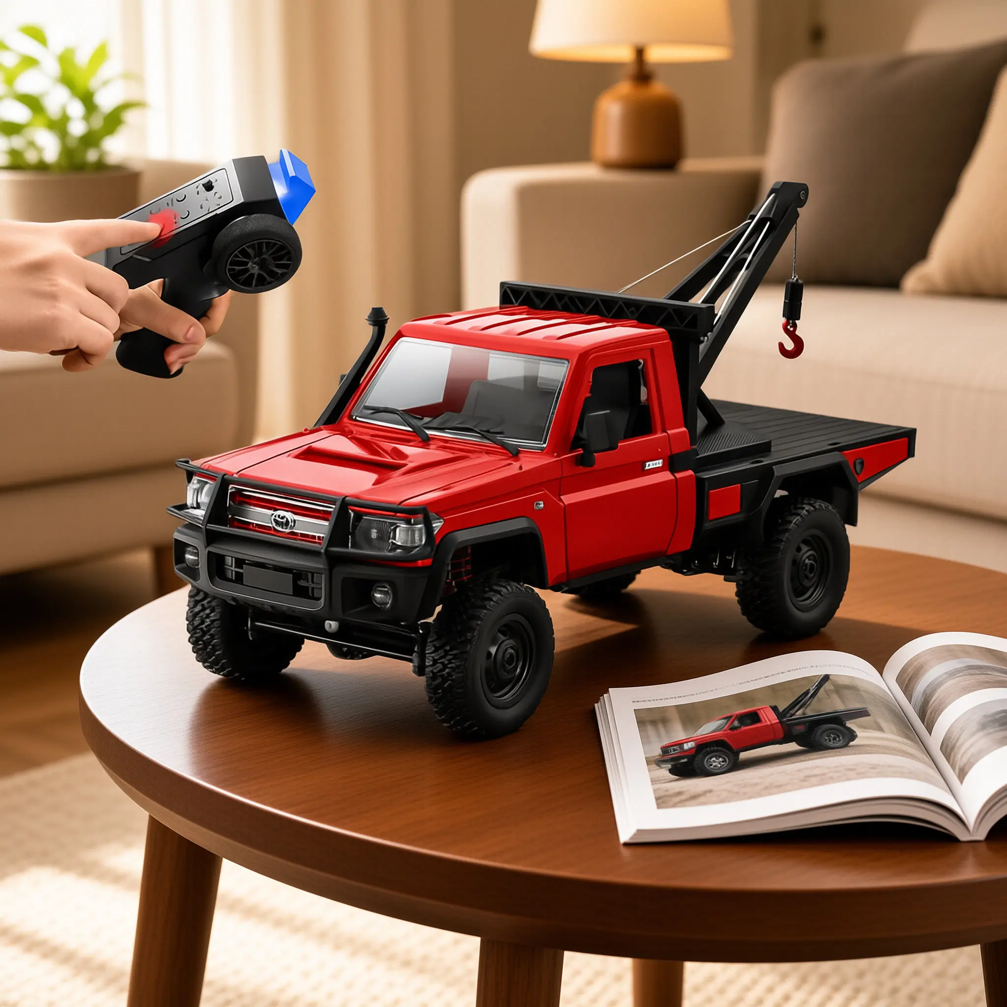 Hot Selling MN82T 1:12 4WD RC Off Road Tow Truck Pickup Climbing Car Model Remote Control Vehicle Toy for Outdoor Adventure Gift