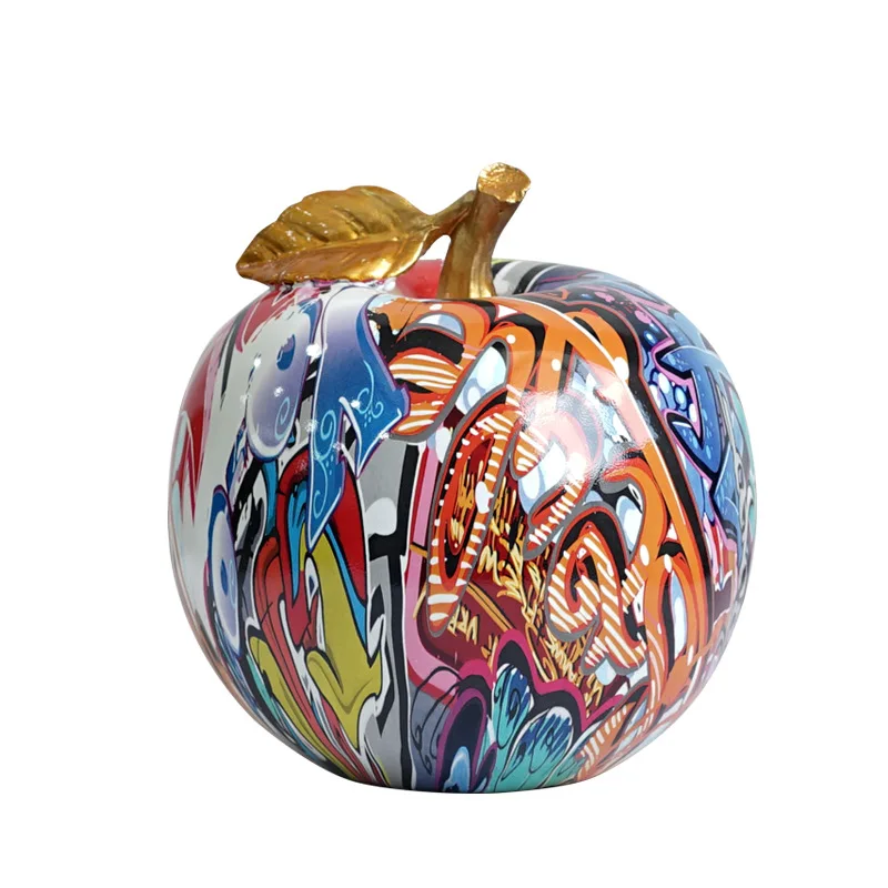 الإبداعية نقل المياه الطباعة الكتابة على الجدران محاكاة التفاح زخرفة غرفة المعيشة المنزلي مدخل خزانة التلفزيون مشهد الفاكهة ديكور