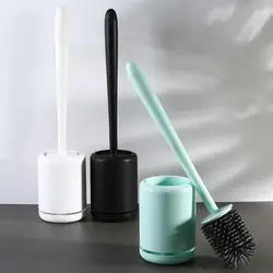 Punch-free Household Toilet Brush Set With Long Handle Toilet Brush With Base Cleaning Brush Bathroom Accessories