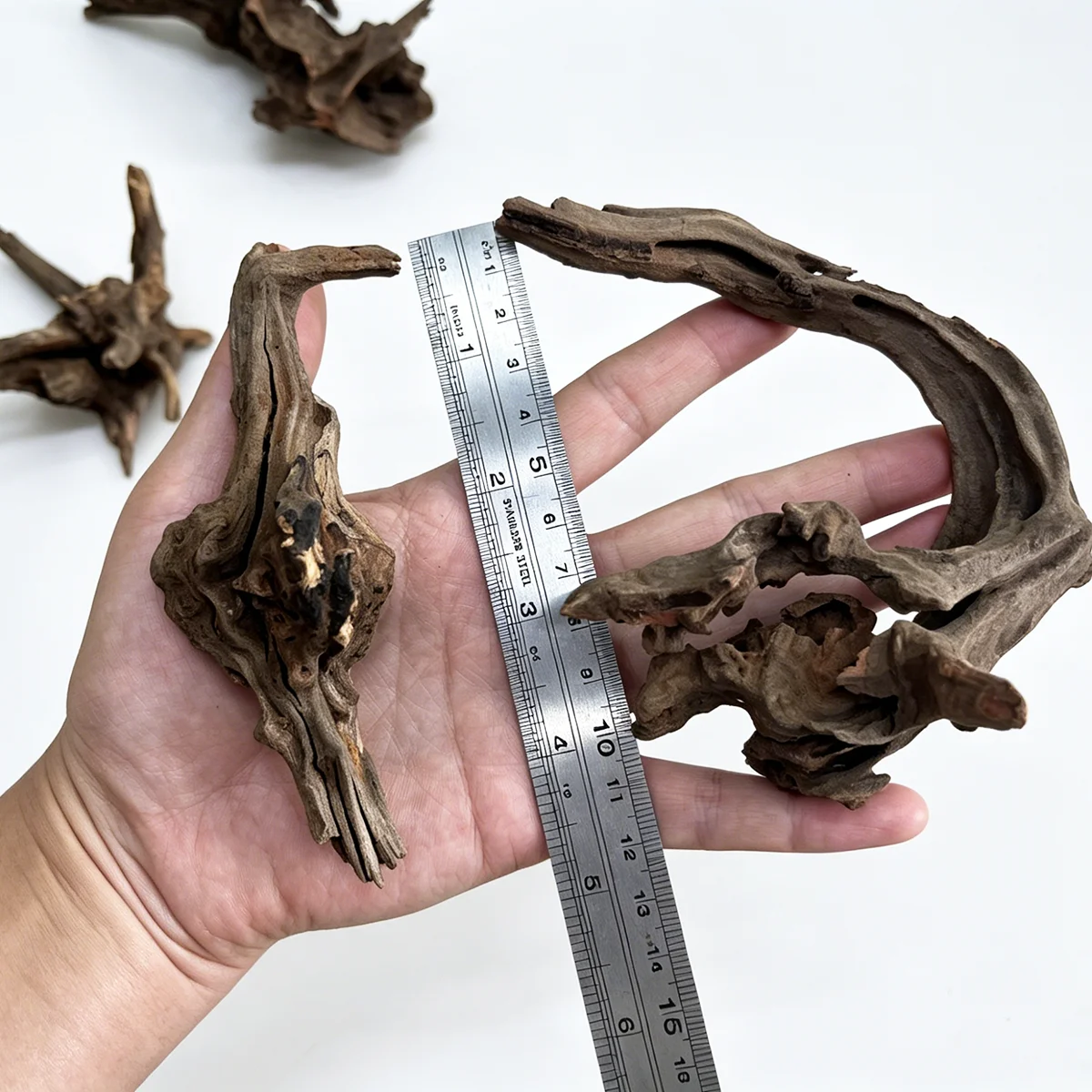 10-15 cm natürliches Treibholz-Aquarium-Dekor – hochwertige Holz-Aquarium-Ornament, authentische Holzlandschaft für Wasserumgebungen – Detail 1