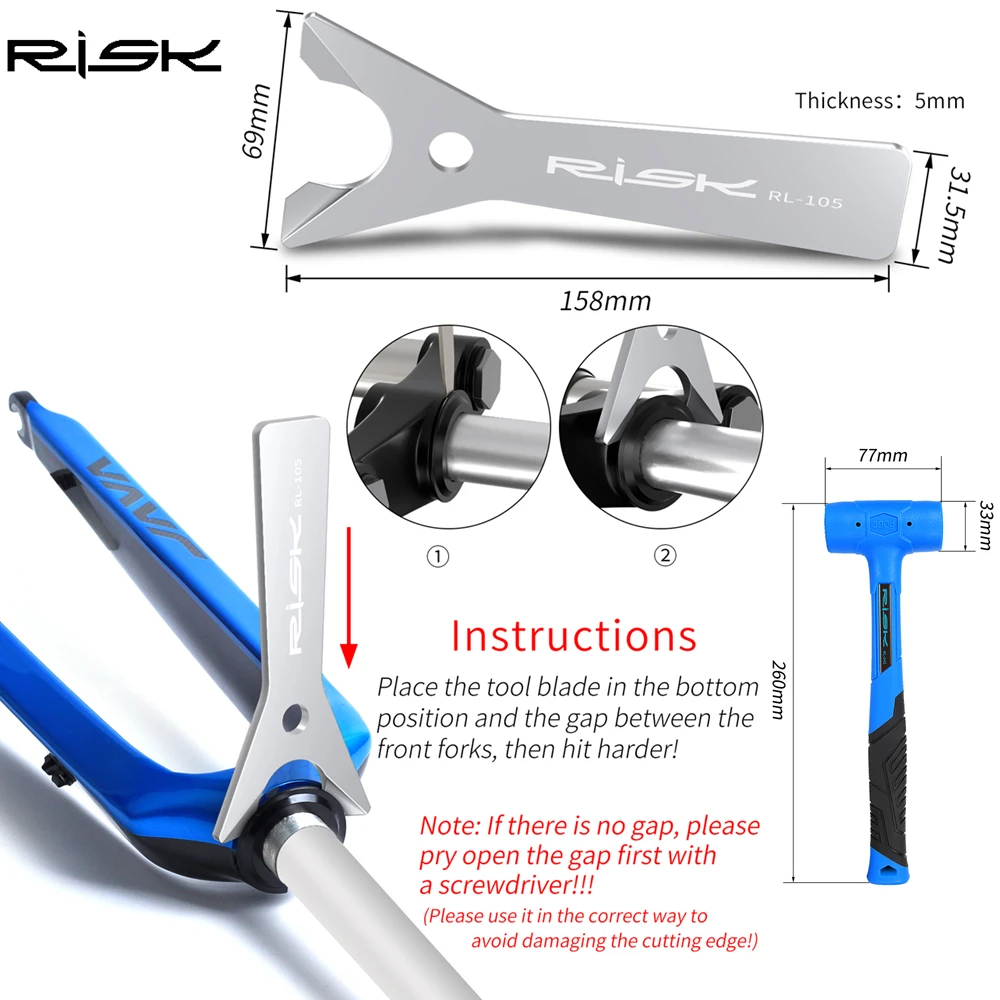 

Велосипедная гарнитура Crown Race Remover Горная дорога Велосипед Передняя вилка Чаша в сборе Инструменты для разборки