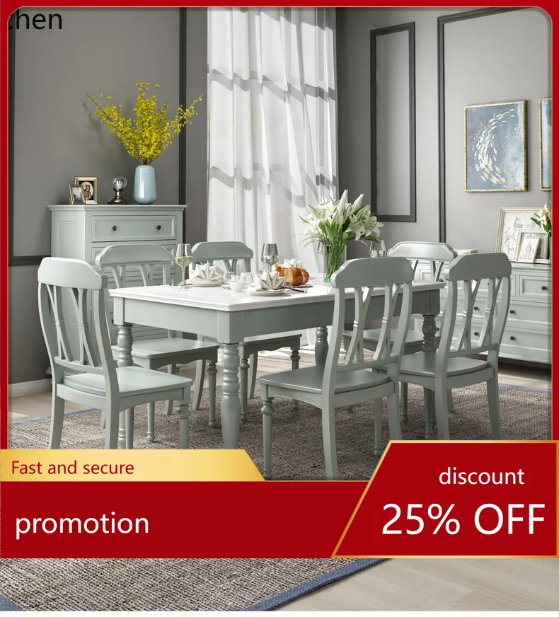 

ZML мраморный обеденный стол и стул в сочетании, прямоугольный современный минималистичный высококачественный домашний обеденный стол из цельного дерева