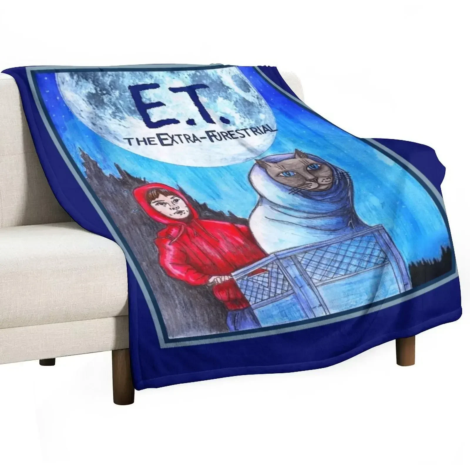 E.T. The Extra-Furestrial Throw Blanket Blankets For Sofas Warm Tourist Luxury Designer Blankets