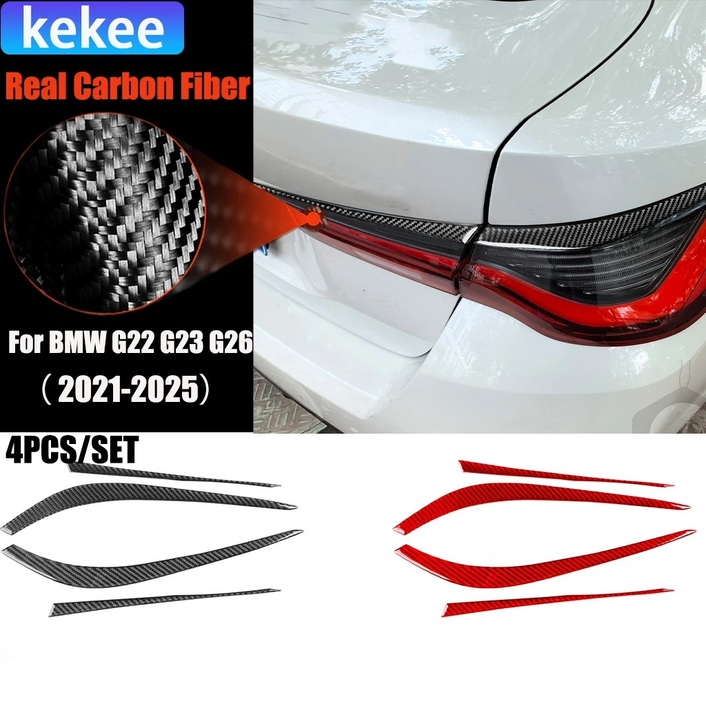 

Автомобильные аксессуары из углеродного волокна, коллектор заднего фонаря, модифицированная внешняя накладка, наклейка для BMW 4 серии, 4-дверная G22 G23 G26 2021-2025