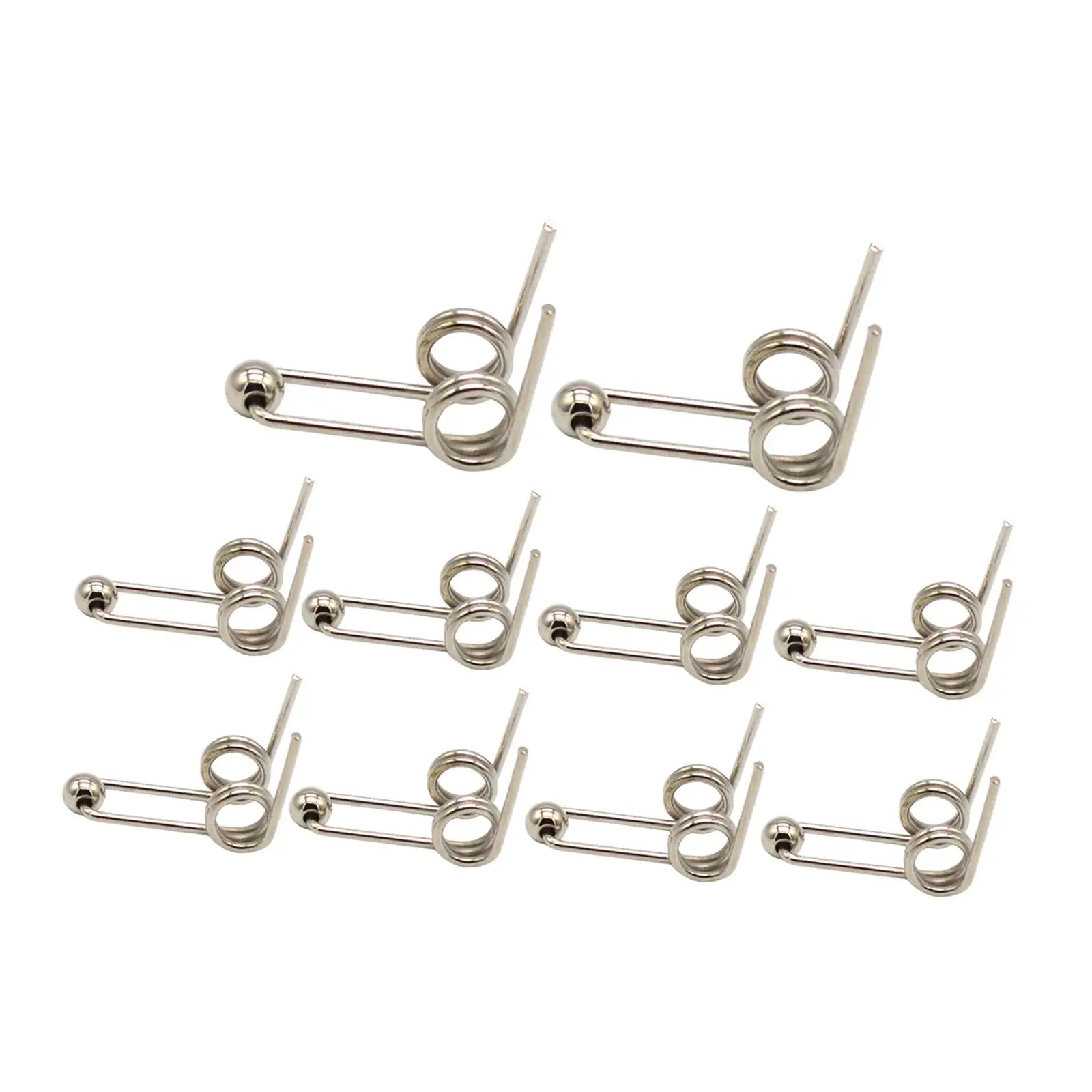 10Pcs Double Return Torsion Springs Steel Wire Diameter: 1.2mm for Curling Iron Rod