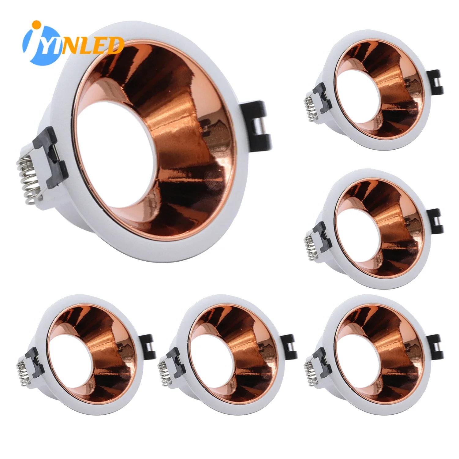 

Aluminum LED Module Round White-Gold GU10 MR16 Embedded Led Downlight Frame MR16 Led Spotlight Lighting Fixture for Living Room