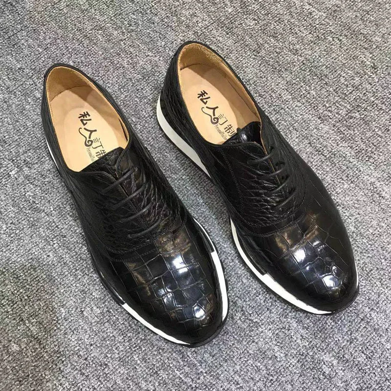 Fashion Men\'s Office Shoes Genuine Leather Luxury Business Formal Shoes Trend Casual Sneakers High Quality Lace Up Wedding Shoes