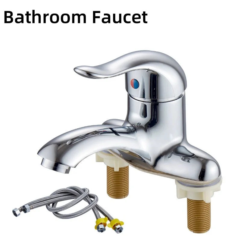 

Смеситель для ванной комнаты, пластиковый стальной смеситель для раковины, смеситель для раковины с двойным отверстием, смеситель для горячей и холодной воды для туалета, кухни, аксессуары для ванной комнаты