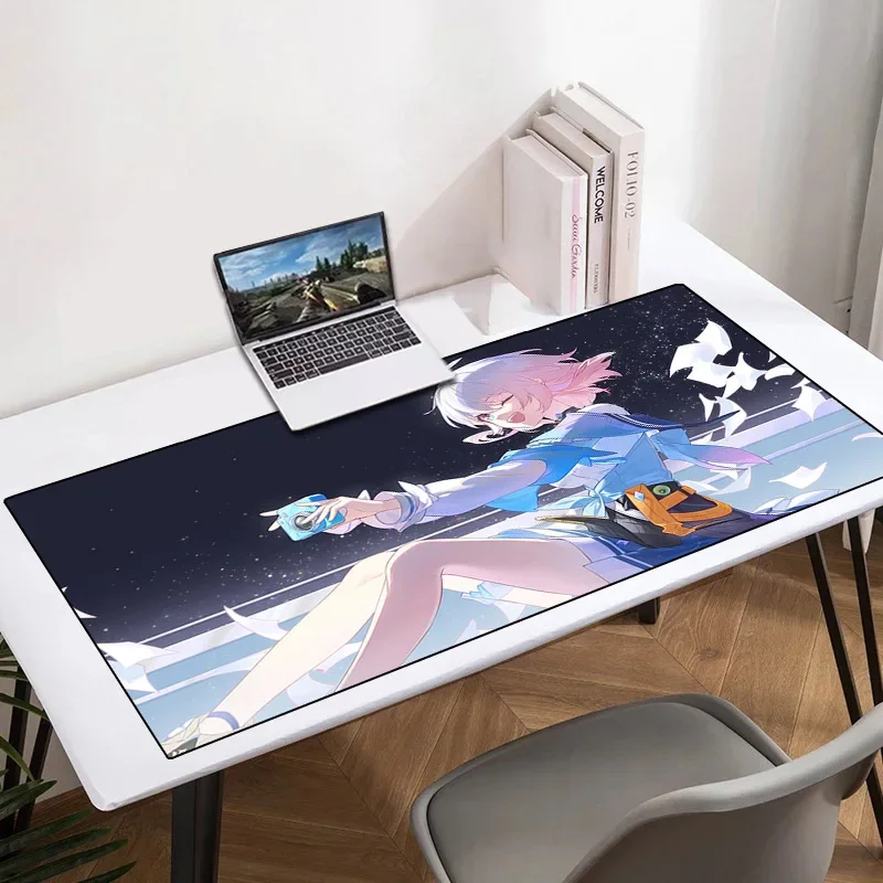 Honkai-Tapis de souris Star Rail média, Deskvirus Gamer, Accessoires de jeu PC, Polymères en caoutchouc, Tapis de souris, Sous-tapis, Clavier, Armoire