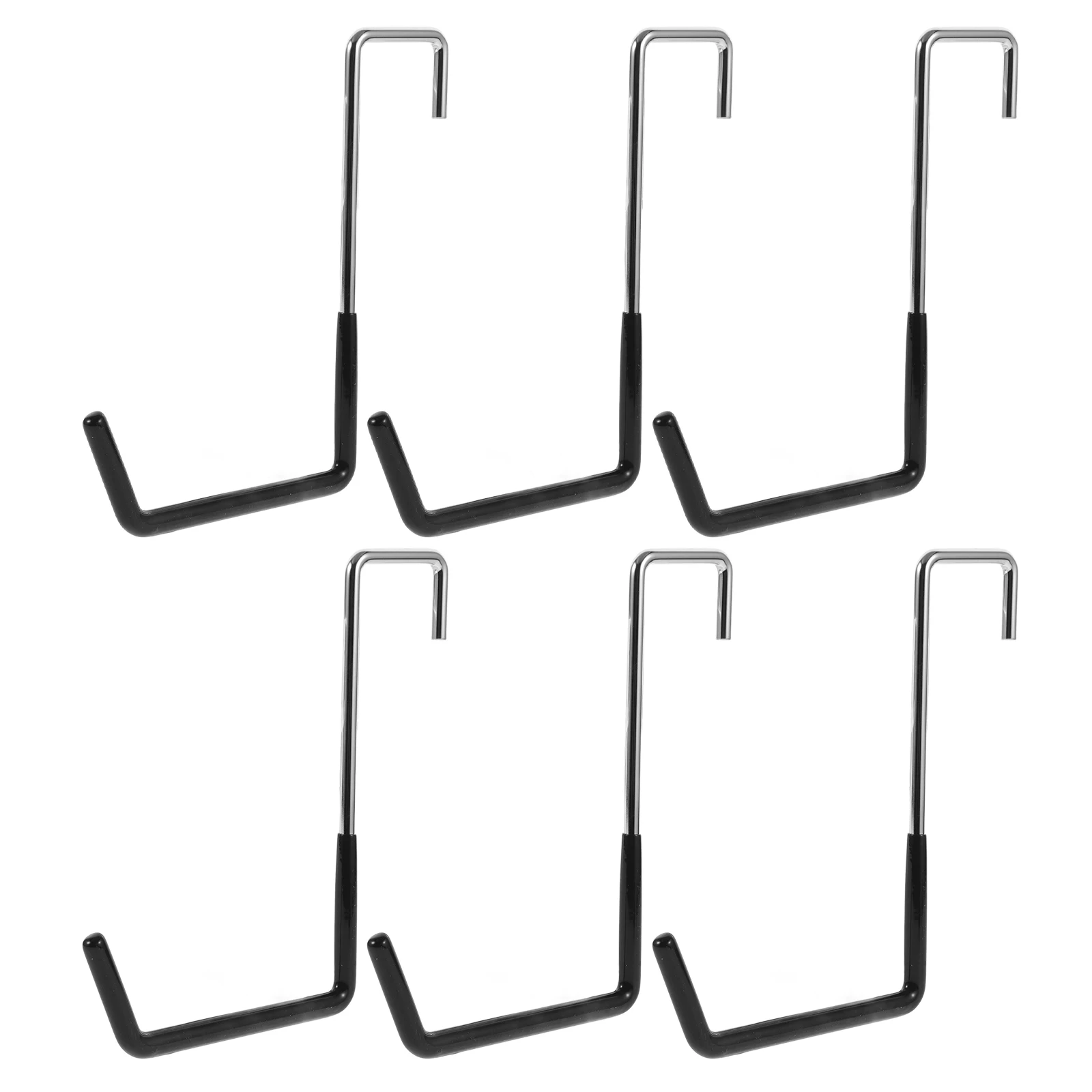 

6pcs Heavy Duty Bike Rack Hooks Wall Mounted Metal Anti slip Storage S Hook Large Size PVC Iron Garage Workshop Office