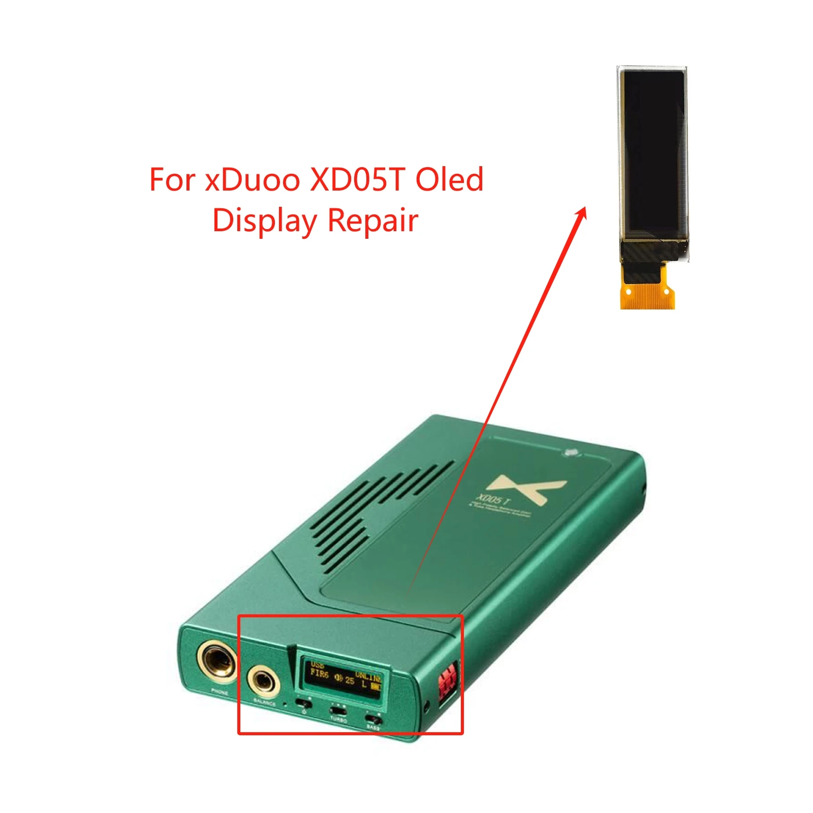 New Oled Display for xDuoo XD05T Yellow Font Repair