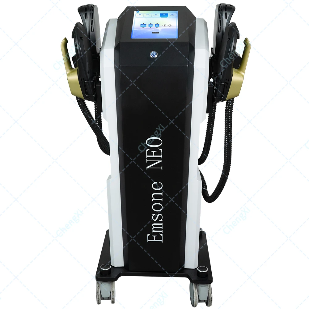 عمودي 15 تسلا بناء العضلات الكهرومغناطيسية تحفيز 4 مقابض Emsone NEO الجسم التخسيس Ems تشكيل آلة النحت