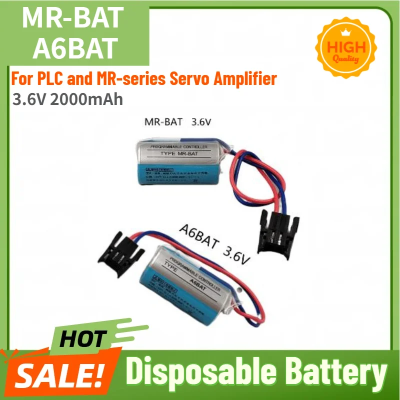 ER17330V MR-BAT A6BAT 3.6V 2000mAh Battery for PLC and MR-series Servo Amplifier High-quality Disposable Battery