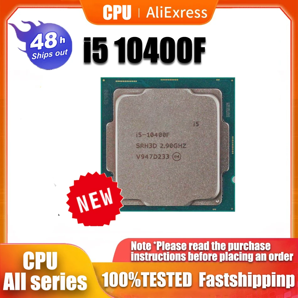 NEW  Core i5 10400F 2.9GHz Six-Core Twelve-Thread CPU Processor 65W LGA 1200 no fan