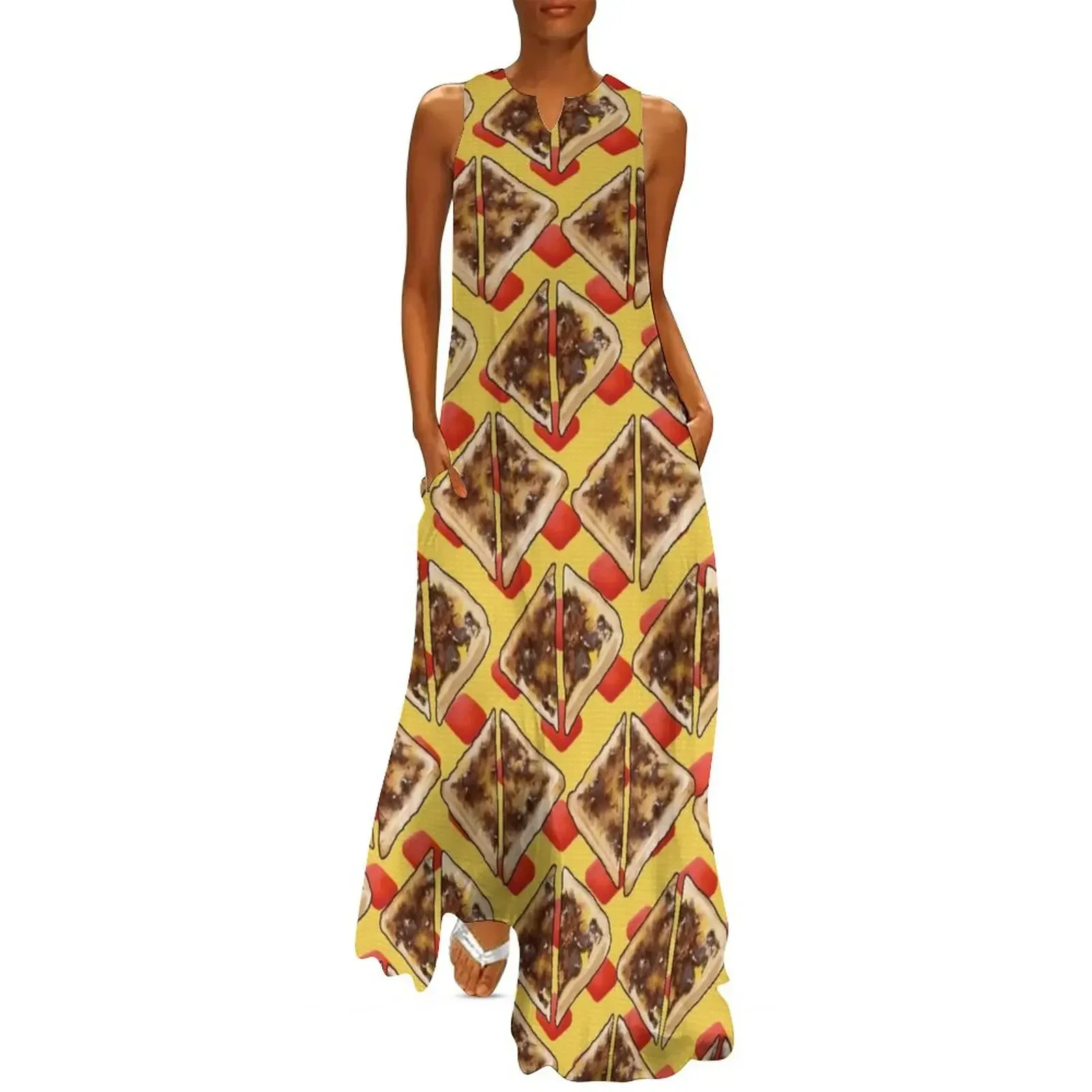 

Vegemite on Toast Dreams, Aussie Red and Gold Long Dress summer women's suit evening dress woman Long dress