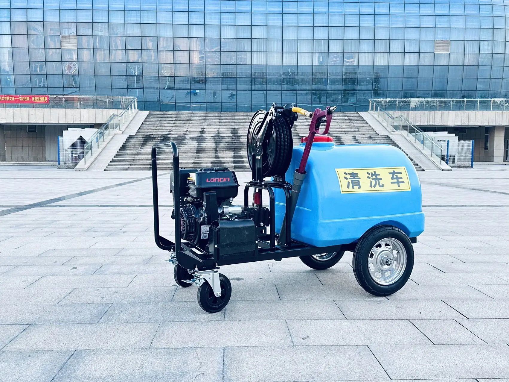 Trolley  High Pressure Cleaner With Water Tank Mobile Road Surface Washing Machine Commercial Pressure Washer