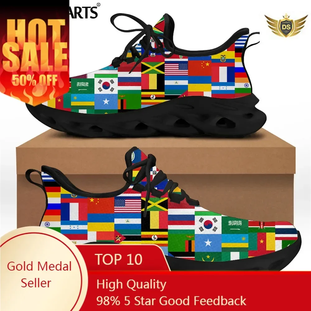 World Flags Designer Men Shoes Spring Casual Outdoor Footwear Non-slip Walking Sneaker Breathable Flats Zapatillas