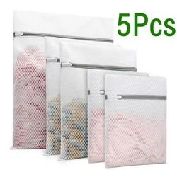 5Pcs Mesh Laundry Bags With 3 Sizes Durable Honeycomb Mesh Laundry Bags Reusable Washing Machines Bra Bag