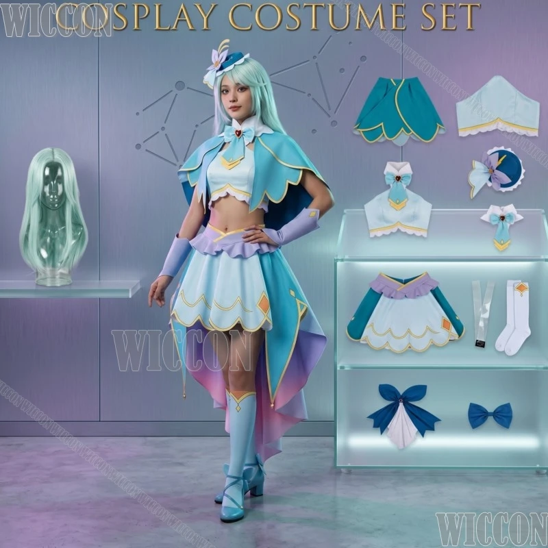 

Star Detective Precure! Feather Cosplay Costume Full Set Anime Anime Magical Outfit Women Halloween Lolita Navidad Carnaval