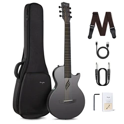 Enya NOVA GO SP1 Electric Guitar Smart Carbon Fiber Acoustic 35 Inch with Pickup, Case, Strap, Cable Travel Guitarra Violão