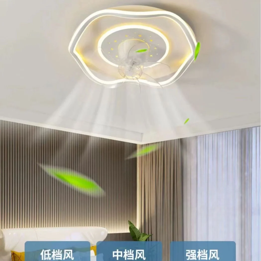 Modern Smart Ceiling Fan Nordic Bedroom LED Ceiling Fan With Light And Remote Control Dimmable Fan Light Living Room Decor