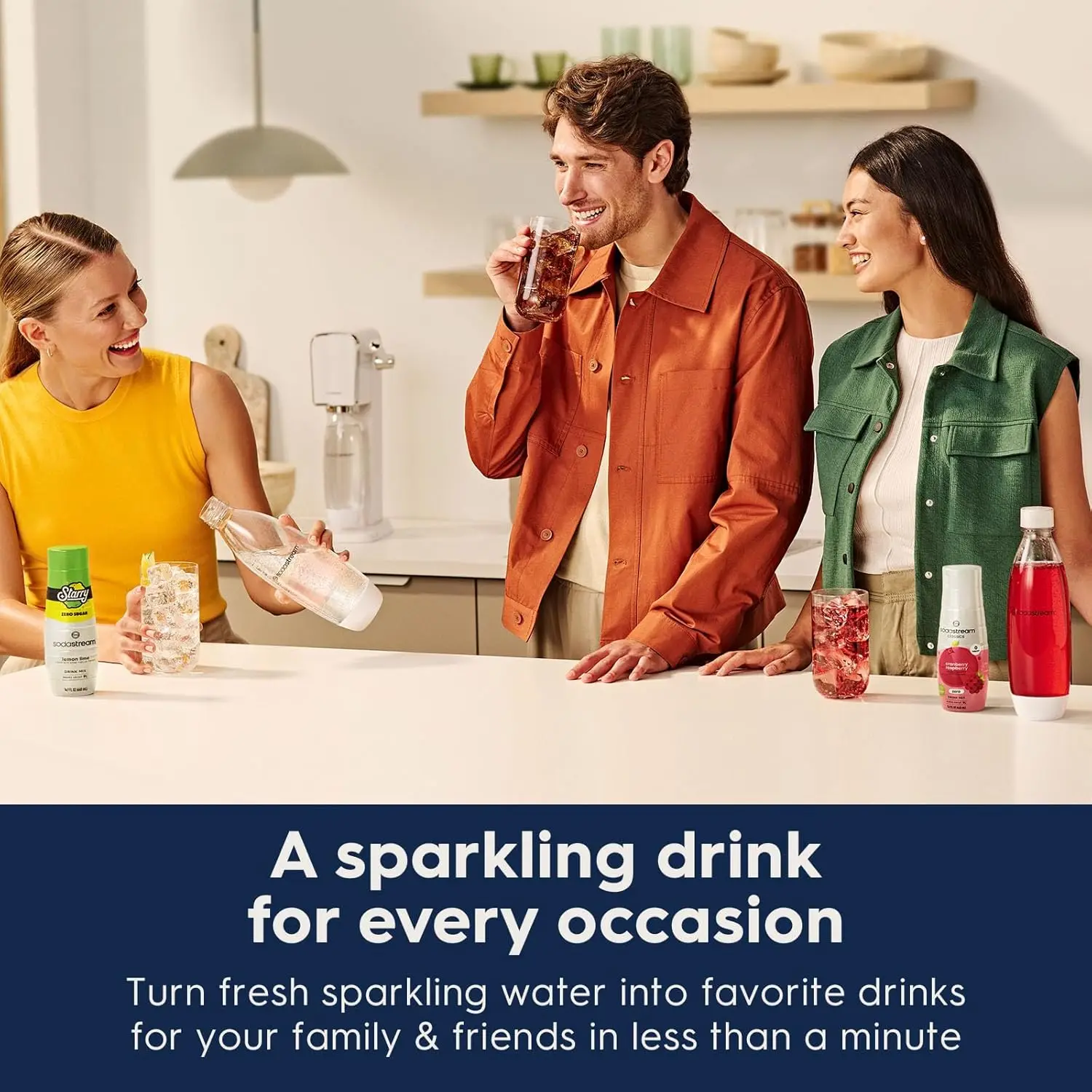 Terra Sparkling Water Maker Bundle (Black), with CO2, DWS Bottles, and Bubly Drops Flavors