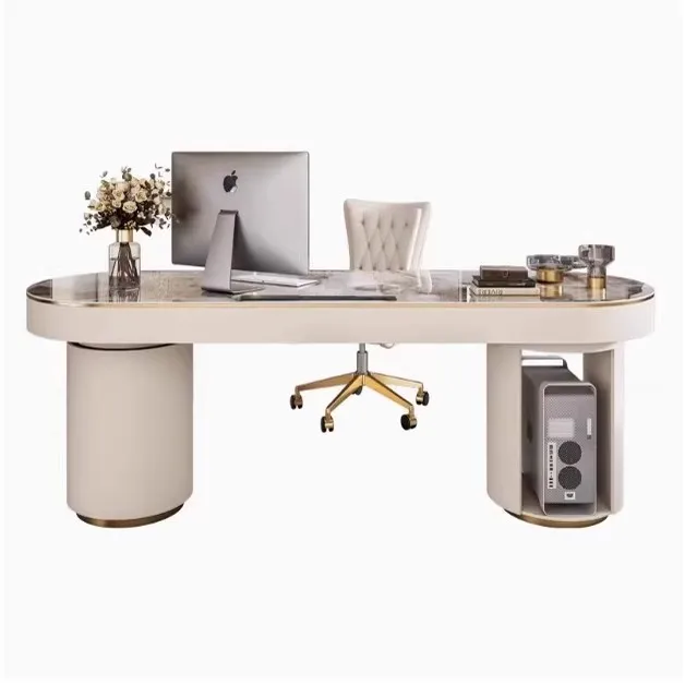 Light luxury style modern rock slab desk beauty medical beauty consultation reception table and chair Internet celebrity style