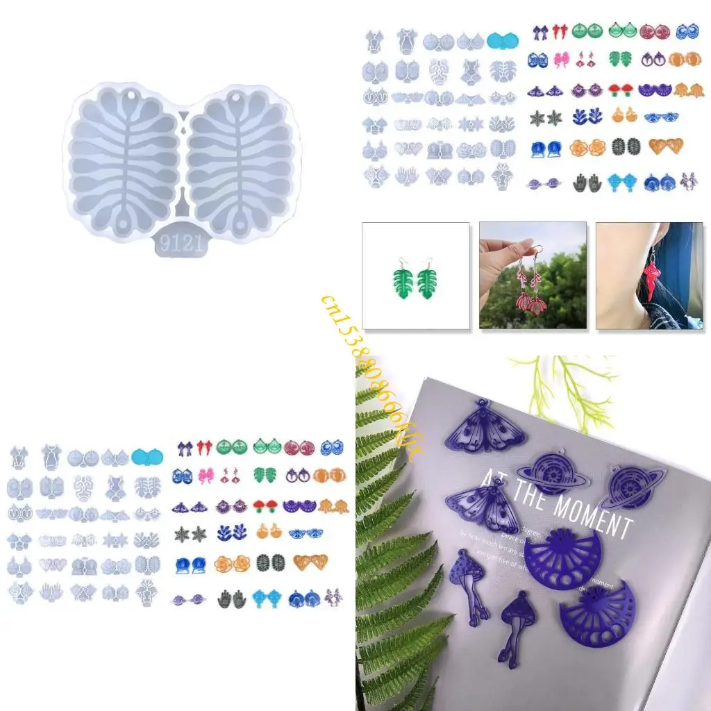 

Серьги листьев подвесной силиконовый орнамент формы для ювелирных украшений на дому 066c