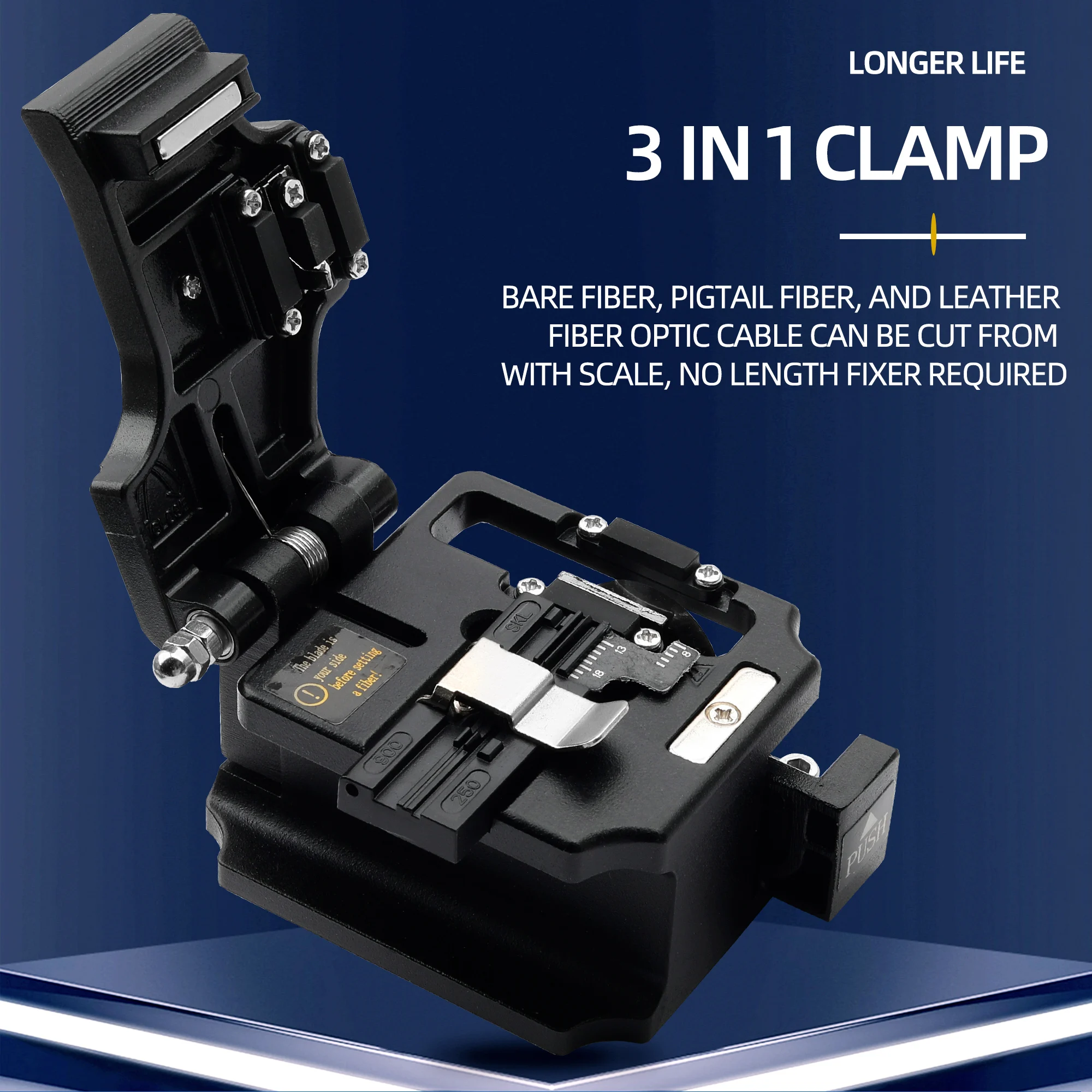Fiber Cleaver SKL-8A Black FTTH High Precision cutting tool Optical Cutting Knife Fiber Cleaver Cable KELUSHI