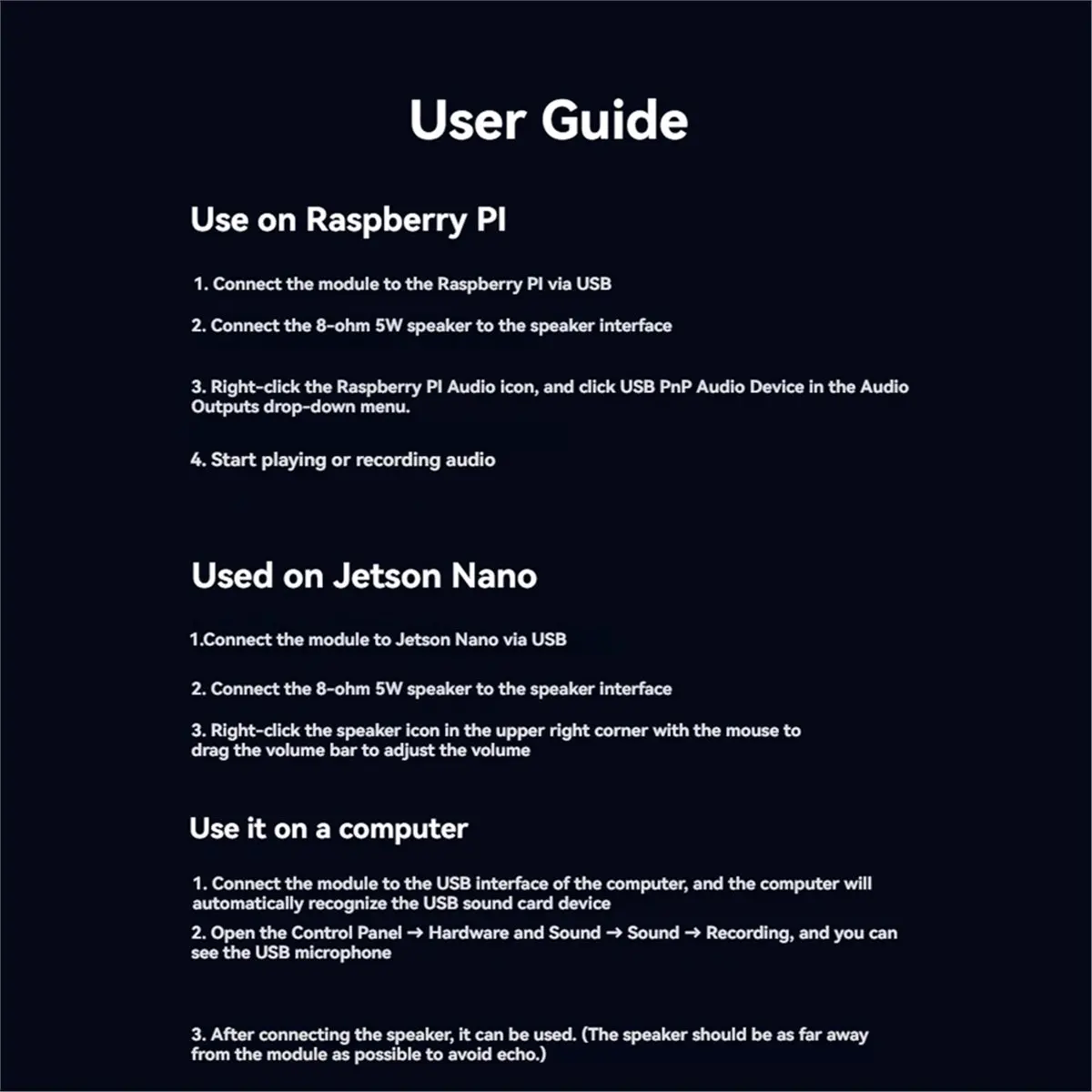 popop USB Sound Card SSS1629A5 Supports Playback and Recording Stereo Codecs Plug-and-Play for Raspberry Pi/Jetson Nano