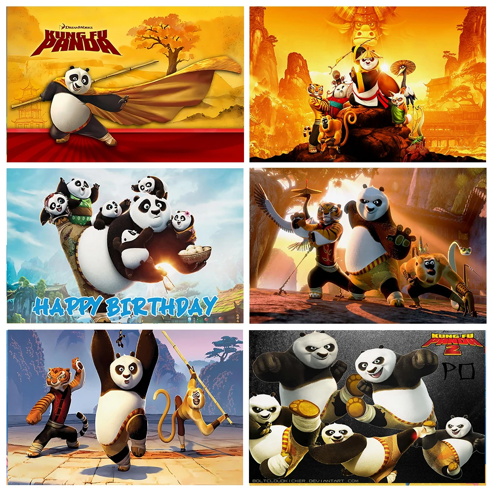 

Movie Kung Fu Panda Background Bamboo Boy Girl Birthday Party Decoration Supplies Baby Shower Newborn Photography Backdrop Wall