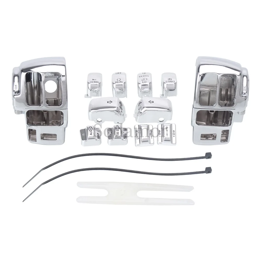 Chrome Switch Housing Cover For Harley Classic Electra Glide Standard Road King Road Glide Ultra Limited Tri Glide Cvo 1996-2013