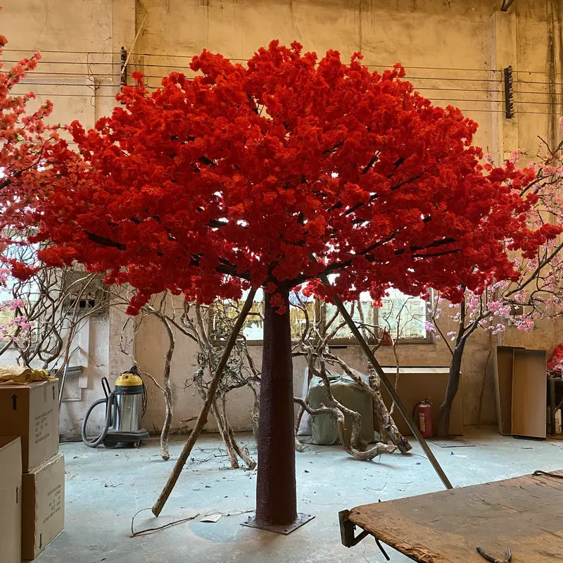 

Fake tree simulation large plant custom fake cherry tree photography stage decoration props flower tree decoration